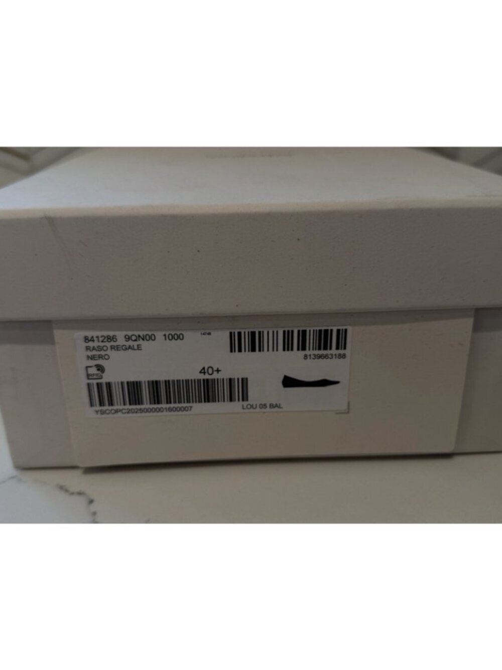 NIB Saint Laurent Lou Satin Ballet Flat Black Womens Size 40+ US 10.5 $830 - Picture 9 of 10